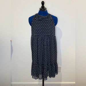 Current Air Tiered Sleeveless Navy Dress